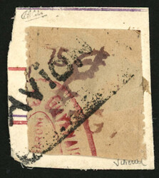 GUYANE : POSTE AERIENNE 75c (no1) obl. AVION sur fragment. Cote ...