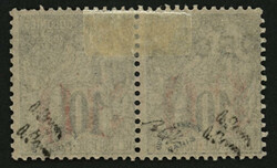 OBOCK : Paire 30 s/ 10c variété "Chiffre 3 renversé tenant à ...