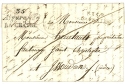 INDRE : 1830 Cursive 35 AIGURANDE /LA CHATRE + P.35.P LA CHATRE. TB