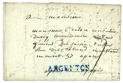 INDRE : 1789 ARGENTON en bleu (Lenain no2A). Indice 20. Superbe