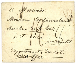 INDRE : DEB. 35 LEVROUX rouge sur enveloppe sans texte.. Indice 23. ...