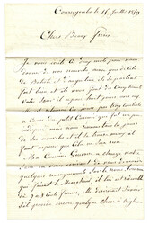 VAR : 1859 20c (no14) obl. PC 998 + T.22 COURSEGOULES + T.15 VENCE ...