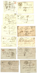 VAR : TB lot de 12 lettres. Nombreuses CURSIVES, boîtes rurales, T ...