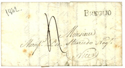 CONTE de NICE - BREIL : 1842 BREGLIO (no1) + Taxe 4 sur lettre avec ...