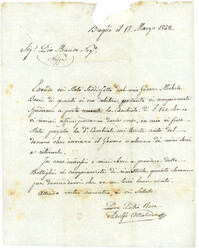 CONTE de NICE - BREIL : 1842 BREGLIO (no1) + Taxe 4 sur lettre avec ...