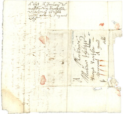 TOURNAY - Période française : 1698 Petit cachet TOVRNAY (Lenain 3) ...