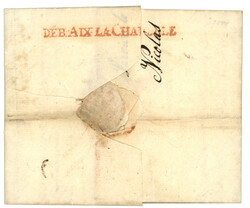 1804 Cachet de DEBOURSE rouge DEB. AIX-LA-CHAPELLE + recto 96 ...