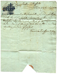 1800 P.103.P DUREN rouge sur lettre avec texte. TTB