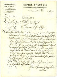 1809 106 VALENCE rouge sur lettre pour CAZAL. TB