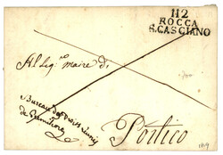 1809 112 ROCCA / S.CASCIANO sur lettre pour PORTICO. Superbe