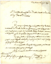 1809 112 ROCCA / S.CASCIANO sur lettre pour PORTICO. Superbe