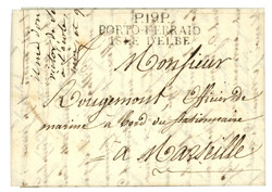1813 19 PORTO-FERRAIO ISLE D' ELBE sur lettre pour MARSEILLE. RARE. ...