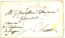 1810 114 RADICOFANI rouge sur lettre pour CHIUSI. TTB