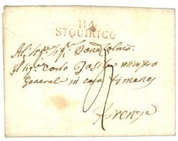 1813 114 St QUIRICO rouge sur lettre pour FIRENZE. TTB