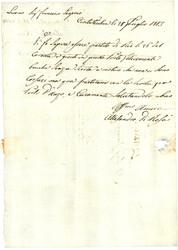 1813 116 CIVITAVECCHIA sur lettre pour LIVORNO. TTB