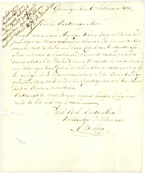 1813 P.123.P GRONINGEN rouge sur lettre avec texte pour WEESP. TTB
