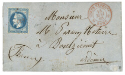 1868 20c (no29) obl. CER rouge + Cachet rouge CORPS EXPEDre 2 ROME 2 ...