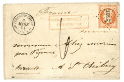 CORPS EXP. DE CHINE - Bureau Central à SHANGHAI : 1861 40c (no16) ...