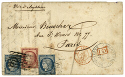 Emission CERES utilisé en GUADELOUPE : 1852 1F (no6) TB margé ...