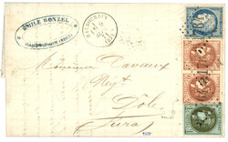 1871 1c BORDEAUX (no39) + Paire du 2c BORDEAUX (no40B) TTB margée + ...