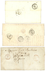 ILES ANGLO-NORMANDES - Superbe ensemble de 11 lettres (1835/84). A ...
