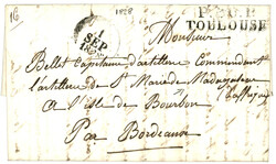 Destination STE MARIE DE MADAGASCAR : 1828 P.30.P TOULOUSE sur lettre ...