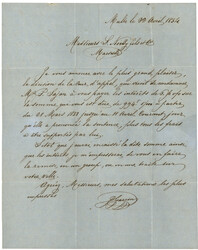 MALTE : 1854 Cachet paquebot OSIRIS + Taxe 10 sur lettre avec texte ...