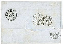 LIGNE de SYRIE - Paquebot NIEMEN : 1866 20c (no22) x2 + 40c (no23) x2 ...