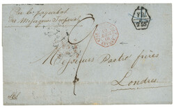 PONDICHERY - PAQUEBOT ERYMAN : 1866 ETAB. F. INDE PAQ. F. ERYMAN ...