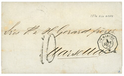 RIO ACHA - COLOMBIE : 1870 rare cachet consulaire STE MARTHE + Taxe ...