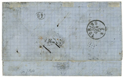 URUGUAY : 1872 20c (no37x2 + 80c (no32) obl. ANCRE + MONTEVIDEO sur ...