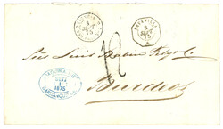 COLOMBIA : 1875 SAVANILLA + LIGNE A PAQ. FR No2 + Taxe 12 sur ...