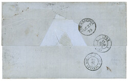 ALEXANDRIE : 1875 FRANCE Paire 40c SIEGE obl. GC 5080 + ALEXANDRIE ...