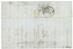 LATTAQUIE : 1873 80c (no32) obl. GC 5091 + LATAQUIE SYRIE sur lettre ...