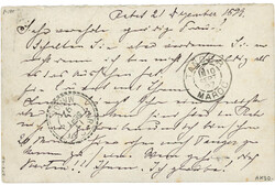 MOROCCO : 1899 BELGIUM P./Stat 10c canc. RABAT MAROCCO DEUTSCHE POST ...