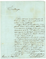 1853 FORWARDING Agent cachet COHEN /MARSEILLE on entire letter from ...