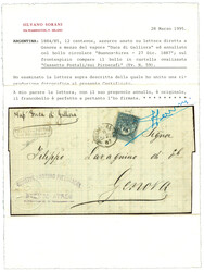 ITALIAN SHIP from ARGENTINA : 1887 ARGENTINA 12c canc. BUENOS-AIRES + ...