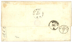 ITALIAN P.O. - ALEXANDRIA : 1863 SARDINIA 10c (x2) + 80c (x2) small ...