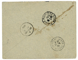 MALAYA - KAMPAR : 1906 1c Bloc of 5 + 3c canc. KAMPAR (small type) on ...