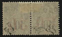 OBOCK : Paire 30 s/ 10c variété "Chiffre 3 renversé tenant à ...