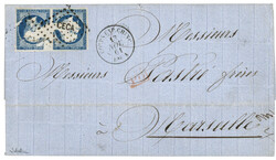 CHINE - Bureau A : 1861 Paire 20c no14 (curieusement amincie en ...