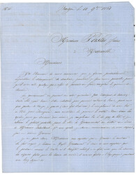 CHINE - Bureau A : 1861 Paire 20c no14 (curieusement amincie en ...