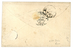 BUREAU D - SINGAPOUR : 1862 40c (no16) pd obl. losange CECD + CORPS ...