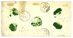 ALGERIE : 1851 Superbe paire 25c CERES bleu fonçé (no4a) obl. ...