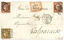 1852 10c CERES (no1) + 1F CERES (no6) x2 tous TB margés obl. Grille ...