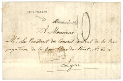 MARDIN via ALEXANDRETTE : 1853 Trés rare Cursive ALEXANDRETTE + Taxe ...