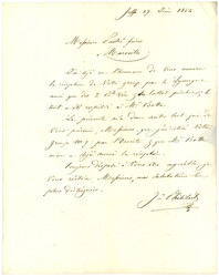JAFFA : 1854 Cursive JAFFA + Taxe 10 sur lettre avec texte pour ...
