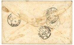 JERUSALEM : 1876 CERES 5c (pd) + 25c obl. GC 5089 + JAFFA + CROIX ...