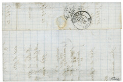 LATTAQUIE : 1873 80c (no32) obl. GC 5091 + LATAQUIE SYRIE sur lettre ...