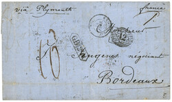 CONGO PRECURSEUR - Voie de SIERRA-LEONE : 1859 Trés rare cachet GB / ...